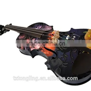 Unique Art With Halloween Theme Style Violin Art Painting thumbnail-2