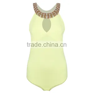 Women's Fashion Fashion Custom Made Beaded Knit Ladies Jumpsuits thumbnail-2