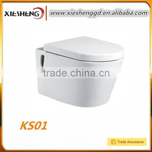 Fashion Design Ceramic Western Porcelain Wall Hung WC Toilet Bowl thumbnail-1