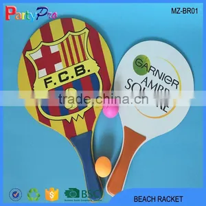 2015 New Trendy Products Colorful Beach Racket Set Wooden Beach Racket thumbnail-1