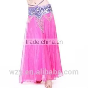 Ballroom China Supplier Two Layers Lady Chiffon Wholesale Belly Dance Skirt for Lady thumbnail-6