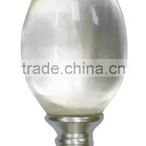 Home Decor Clear Egg-shaped Ball Finial & Curtain Rod; Curtain Hardware; Curtain Accessory; Window Drapery Hardware; Drapery Rod thumbnail-1