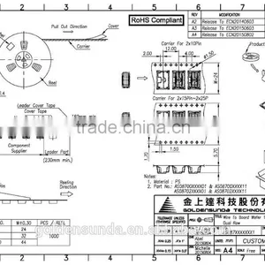 1mm Pitch PCB Wire to Board SMD 20 30 40 50 Pins Connector thumbnail-5