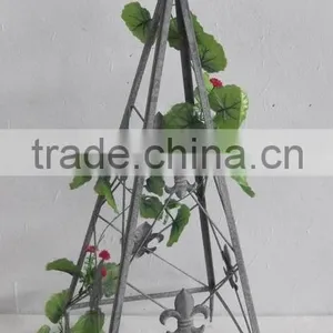 100605F-S Recycled Pyramidal Metal Garden Flowers Rack for Climbing Plants Decoration thumbnail-1