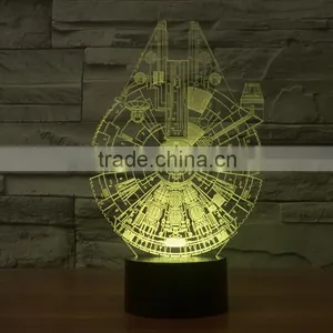 7 Color Changing Space Ship 3D Led Light thumbnail-5