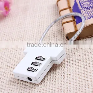 Children Gift Fashion Lock 3 Digital Clothes Cable Lock thumbnail-4