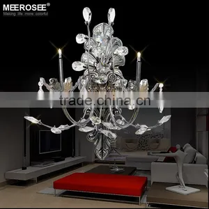 Rustic Black Wrought Iron Wall Lamp Crystal 2 Lights Wall Lamp Sconce MD83022 thumbnail-1