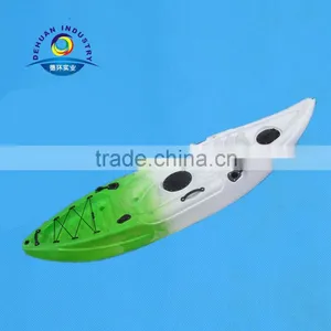Kayak With Motor for Fishing With White and Green Mixed Color thumbnail-1