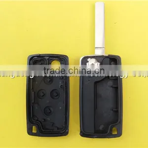 Best Sell 4 Buttons Flip Key Shell for Peugeot 307 Without Battery Place thumbnail-5