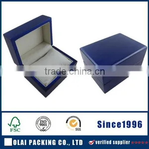 Blue Wooden Watch Case With Pillow thumbnail-1
