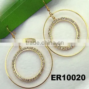Fashion Ladies Crystal Airplane Stud Earrings Wholesale thumbnail-2