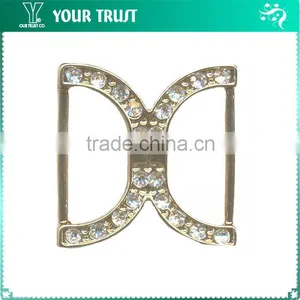 3MM Clear Cystal Rhinestone Oval Frame Rhodium Metal Belt Buckle thumbnail-5