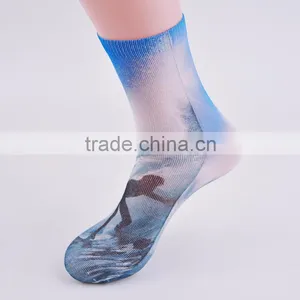 Hot Sale Lady's Sublimation Crew Socks Fashion Printing Socks thumbnail-1