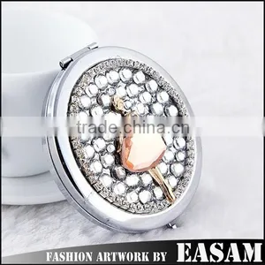 Factory Wholesale Epoxy Small Metal Decorative Make-up Mirror thumbnail-1