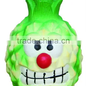 Face Ball Pineapple Latex Chewing Pettoy With Squeaker thumbnail-1