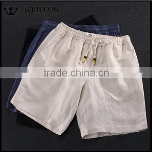 2016 New Summer Fashion High Quality Cool Anti-pilling Men Linen Shorts With Beads thumbnail-1