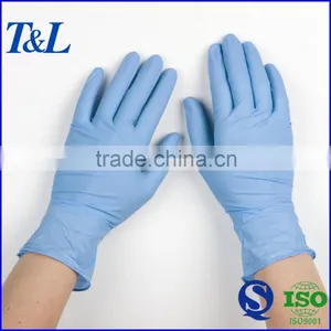 Disposable Blue Plastic Vinyl Glove With Customized Sizes and Powder Free thumbnail-1