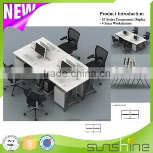 China Wholesale Metal Office Table Base Fashion Office Glass Wall Partition Steel Office Furniture thumbnail-5