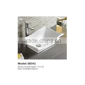 Free Standing Fancy Bathroom Ceramic Basin EB341 thumbnail-1