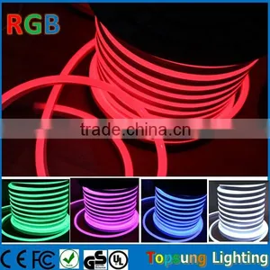 DC 24v 5050 RGB DMX Neon Led Rope Light Ultra Slim 11*18mm 50m Roll thumbnail-1