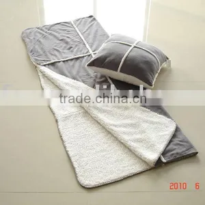 Polar Fleece Throw With Sherpa Backing thumbnail-1