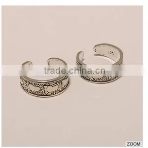 T0003-925 SOLID STERLING SILVER PLAIN LORD LAXMI FOOT REGULAR FINE TOERING 3.37 thumbnail-1