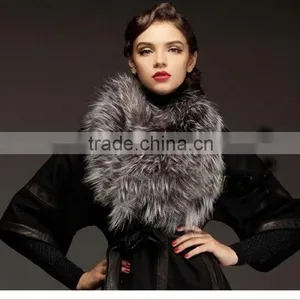 New Style Real Sliver Fox Fur Scarf/high Fashion Shiny Style Fur Scarf for Ladies thumbnail-1