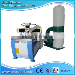 6090 1500W Small CNC Router Engraver 600*900MM With PCI NCStudio Control Stainless Steel Water Slot Dust Collector ZK-6090 CE thumbnail-1