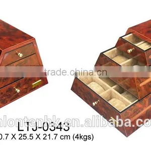 3 Draw Wooden Cabinet Cardboard Watch Box Supplier thumbnail-1