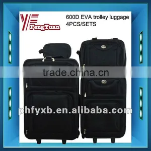 2014 China Factory More Fashion 600D 4pcs Good Trolley EVA Luggage Case thumbnail-1