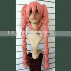 Hot Sale Pink Cosplay Hair Wig Long Body Wave Synthetic Wig for Party thumbnail-1