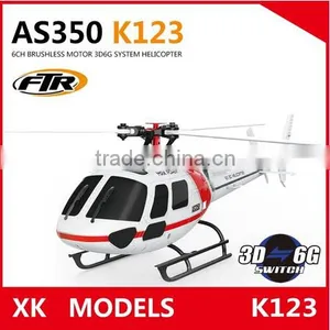 Wltoys XK K123 6CH 3d Flybarless Three Blades Brushless rc Helicopter Toys With Low Voltage Alarm Quality Choice thumbnail-1