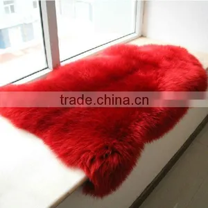 New Design Fashionable 100% Wool Sheared Plush Sheep Fur Skin Rugs/blanket110*60cm thumbnail-1