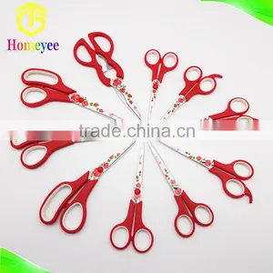 Favorable Red Handle Flower Painting Office Scissors School Scissors Student Scissors Paper Cutting Scissors thumbnail-1