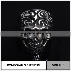 Sterling Silver Motorcycle/Biker Chain Piston Ring/316l Stainless Steel Mens Ring Wolesale thumbnail-5