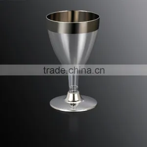 6OZ Disposable Plastic Silver Wine Cup thumbnail-2