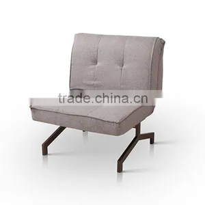 Gray Fabric Cheap Functional Folding Sofa Bed Folding Single Bed thumbnail-1