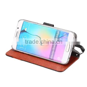 For Samsung Galaxy S6 Edge New Genuine Real Leather Card Holder Flip Wallet Case Cover thumbnail-2