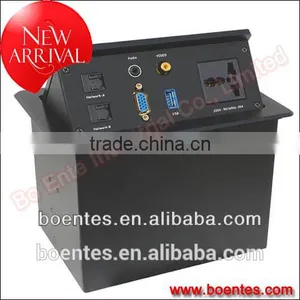 Tabletop Hydraulic Pop Up Power Socket With Bottom Connection for Office AV Solutions thumbnail-3