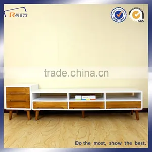 High Gloss Modern White MDF TV Stand thumbnail-2
