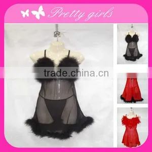 Hot Black Sheer Women Sexy Underwear Babydoll thumbnail-1