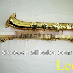 Woodwind Musical Instrument Gold Lacquer Eb Brass Professional Baritone Saxophone--336G thumbnail-1