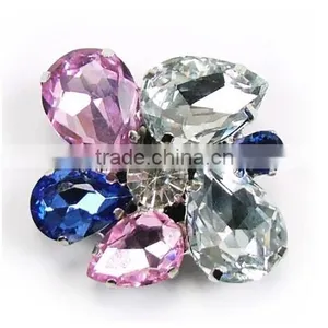 Fashion Custom Shoe Accessory,rhinestone Shoe Buckle With Flower thumbnail-1