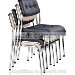Leather Office Chair Reception no Arm Stackable Chair AH-20 thumbnail-2