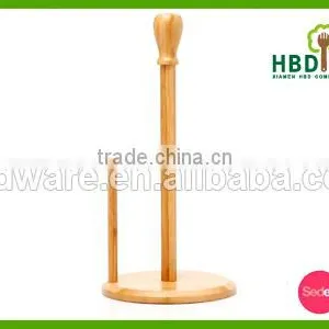 BSCI Factory High Quality Bamboo Wood Kitchen Roll Holder, Roll Holder Wholesale thumbnail-1
