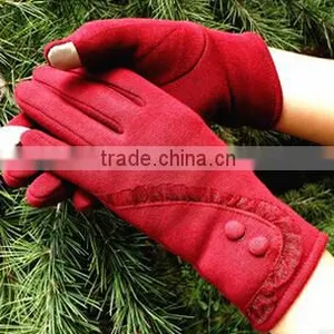 Hot Selling Low Price Full Finger Customize Mirco Velvet Material Cycle Winter Gloves for Woman thumbnail-2