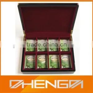 Hot Sale !!! Customized Lacquer Wood Tea Box (ZDW13-T027) thumbnail-1