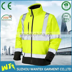 High Quality Softshell Jackets Safety Workwear Unisex Reflective Softshell Jackets thumbnail-1