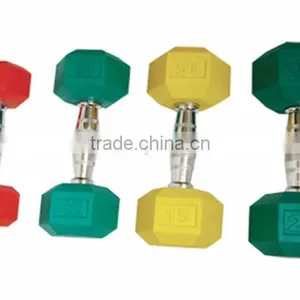 Wholesale Develop Strength Color Durable Rubber Dumbbell thumbnail-2