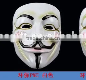 Wholesale PVC Guy Fawkes Mask V for Vendetta Mask /Halloween Masquerade Mask thumbnail-2